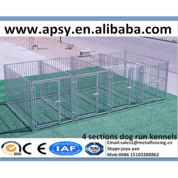 2015 hot sales 5&#39;x9 &#39;modular grande pet playpens rodada bar soldada 3 &quot;pitch zoo animal gaiolas 4 seções cão run canis